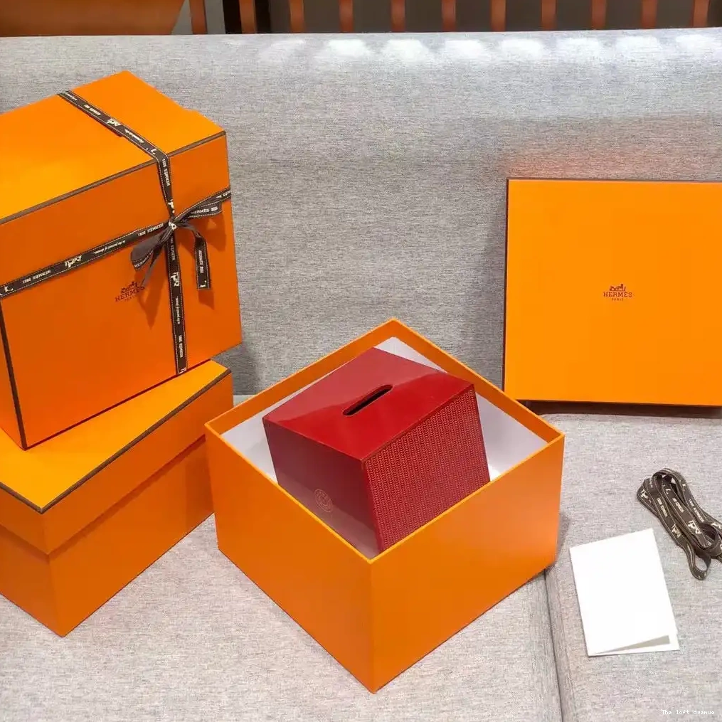 SQUARE HERMES KBOX TISSUE BOX 0516